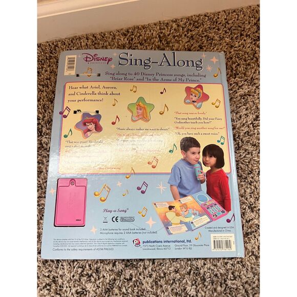 Sing-Along beautiful children's songs with the Disney princesses - Hardcover - Picture 2 of 2